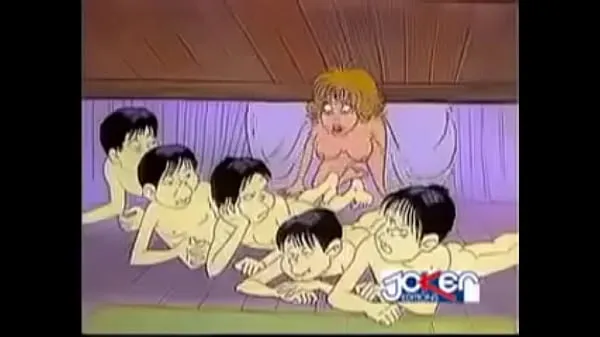 4 Men battery a girl in cartoon Video hangat yang panas
