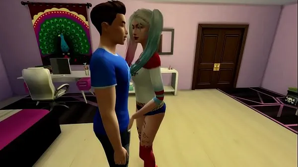 热Harley Quinn Sims 4 video game sex温暖的视频