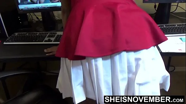 Hot Smooth Brown Skin Thighs Upskirt Of Hot Young Secretary In Office , Sexy Panty Covering Bubble Butt Cheeks Bending Over Desk Teasing You With Quick Pussy Flash In Her Short Dress Msnovember warm Videos