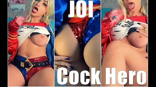 Vroči SEXY HARLEY QUINN JOI BIG BOOBS COCK HERO, Cum on boobs topli videoposnetki