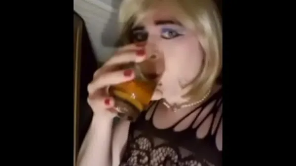 热Sissy Luce drinks her own piss for her new Mistress Miss SSP dumb sissy loser permanently exposed whore温暖的视频