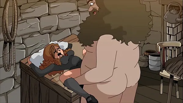 Fat man destroys teen pussy (Hagrid and Hermione Video ấm áp hấp dẫn