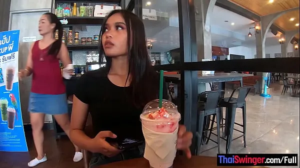Hot Starbucks coffee date with gorgeous big ass Asian teen girlfriend warm Videos