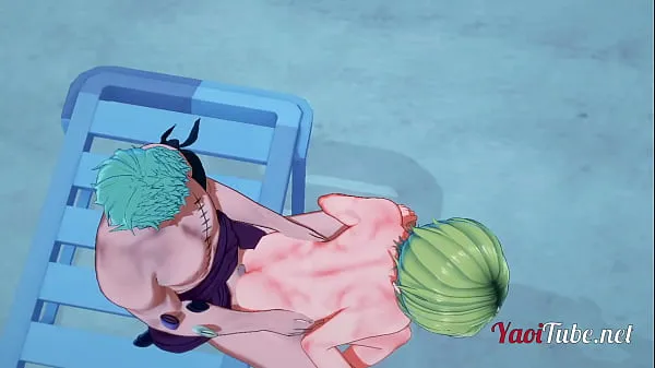 Vídeos quentes One Piece Yaoi Hentai 3D - Zoro Ronoa x Sanji Fodendo em uma praia - Yaoi 3D quentes