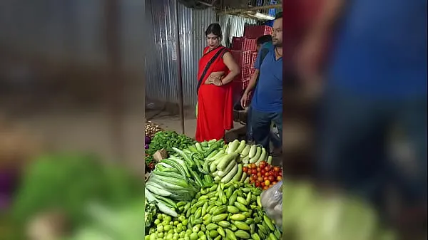 Horúce XXX vegetable market in red sari slut paid to pay teplé videá