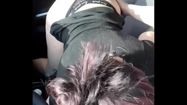 Hot Thick white girl with an amazing ass sucks dick while her man is driving and then she takes a load of cum on her big booty after he fucks her on the side of the street warm Videos