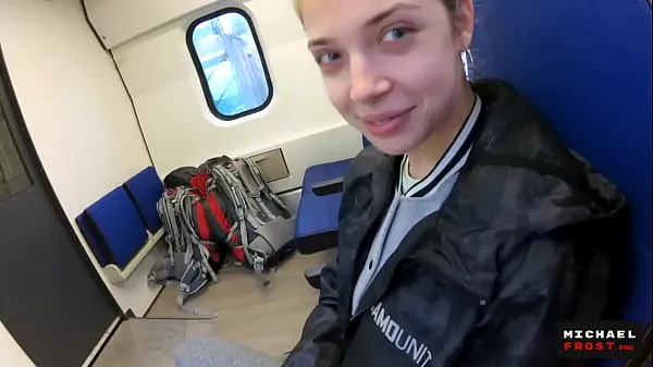 Hot Real Public Blowjob in the Train | POV Oral CreamPie by MihaNika69 and MichaelFrost warm Videos