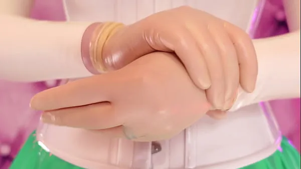 Hot 3 layers of medical gloves: ASMR video (Arya Grander warm Videos