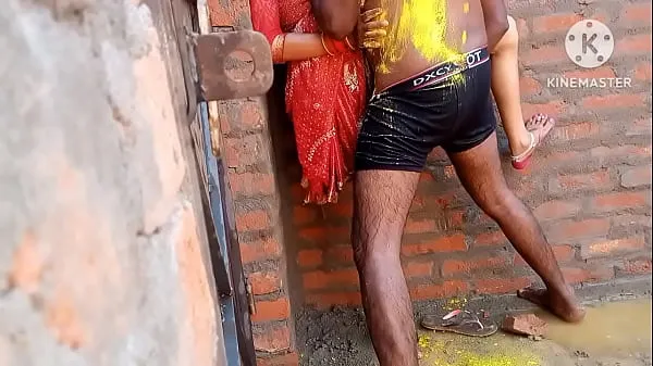 Gorące Indian Ragni Bhabhi breaks up with her husband in Holi ciepłe filmy