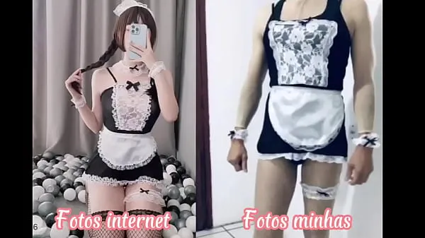 Heta Trying on Cosplay Maid varma videor