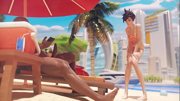 Hot Tracer on the beach warm Videos